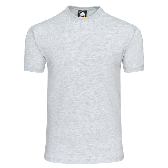 Orn Workwear Plover T-Shirt with round neck in ash.