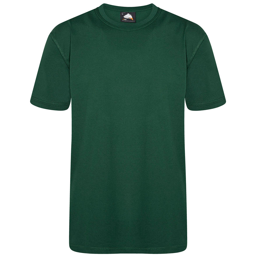 Orn Workwear Plover T-Shirt with round neck in bottle green.