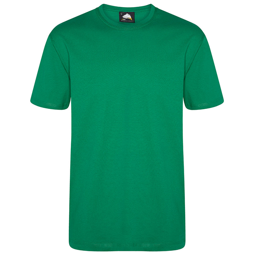 Orn Workwear Plover T-Shirt with round neck in kelly green.