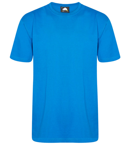 Orn Workwear Plover T-Shirt with round neck in reflex blue.