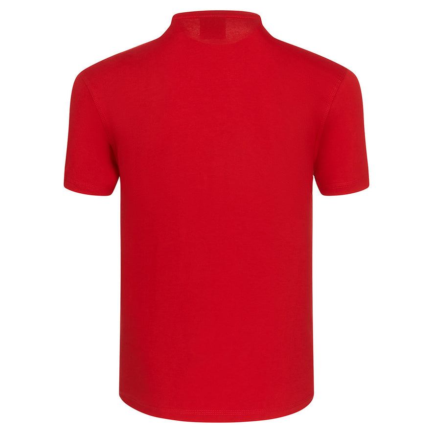 Back of Orn Workwear Plover T-Shirt in red.