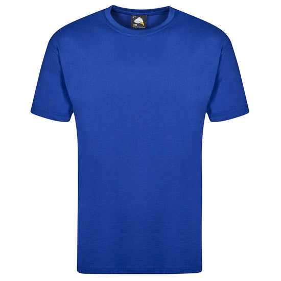 Orn Workwear Plover T-Shirt with round neck in royal blue.