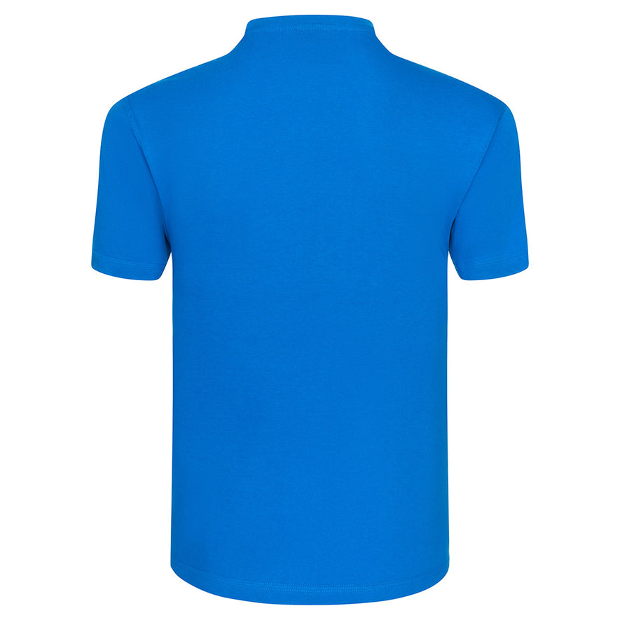 Back of Orn Workwear Plover T-Shirt in royal blue.