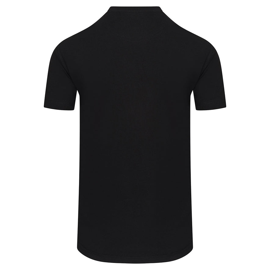 Back of Orn Workwear Goshawk T-Shirt in black.