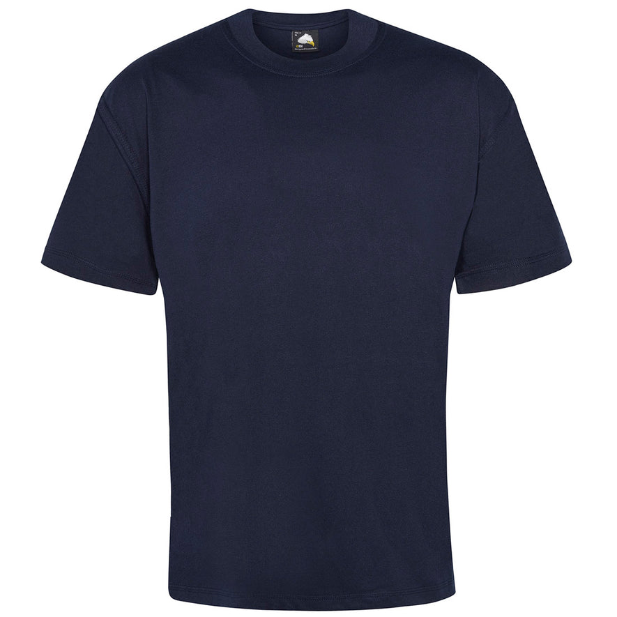 Orn Workwear Goshawk T-Shirt with round neck in navy.