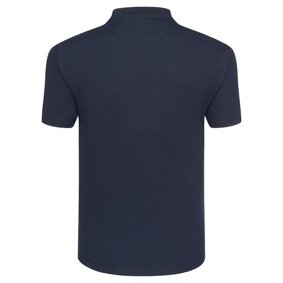 Back of Orn Workwear Goshawk T-Shirt in navy.