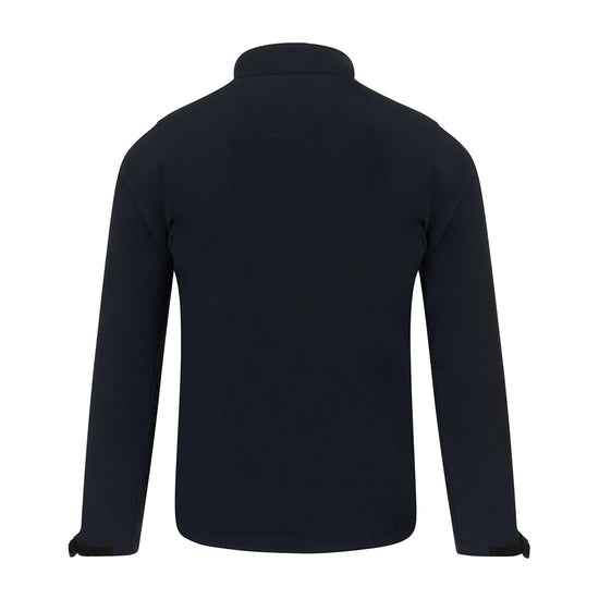 Back of Orn Workwear Tern Softshell in navy.