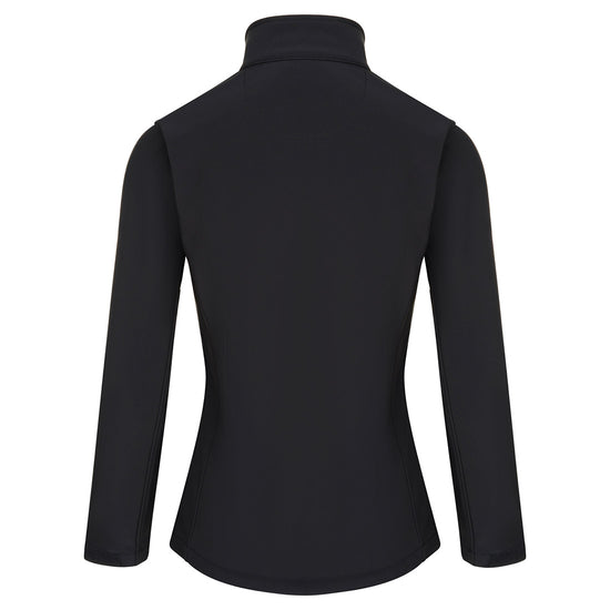 Back of Orn Workwear ORN Ladies Tern Softshell in black.