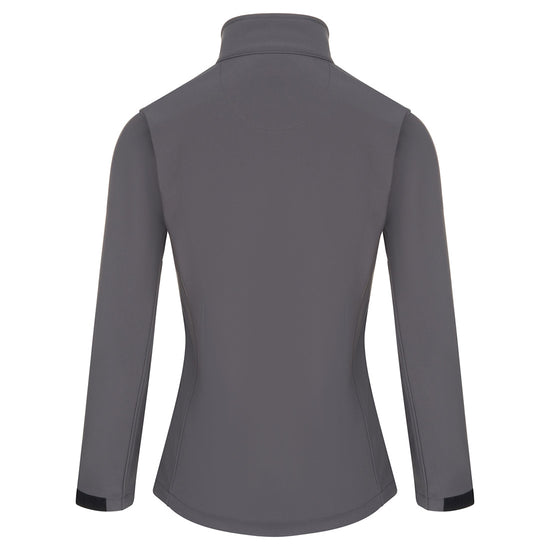 Back of Orn Workwear ORN Ladies Tern Softshell in graphite.