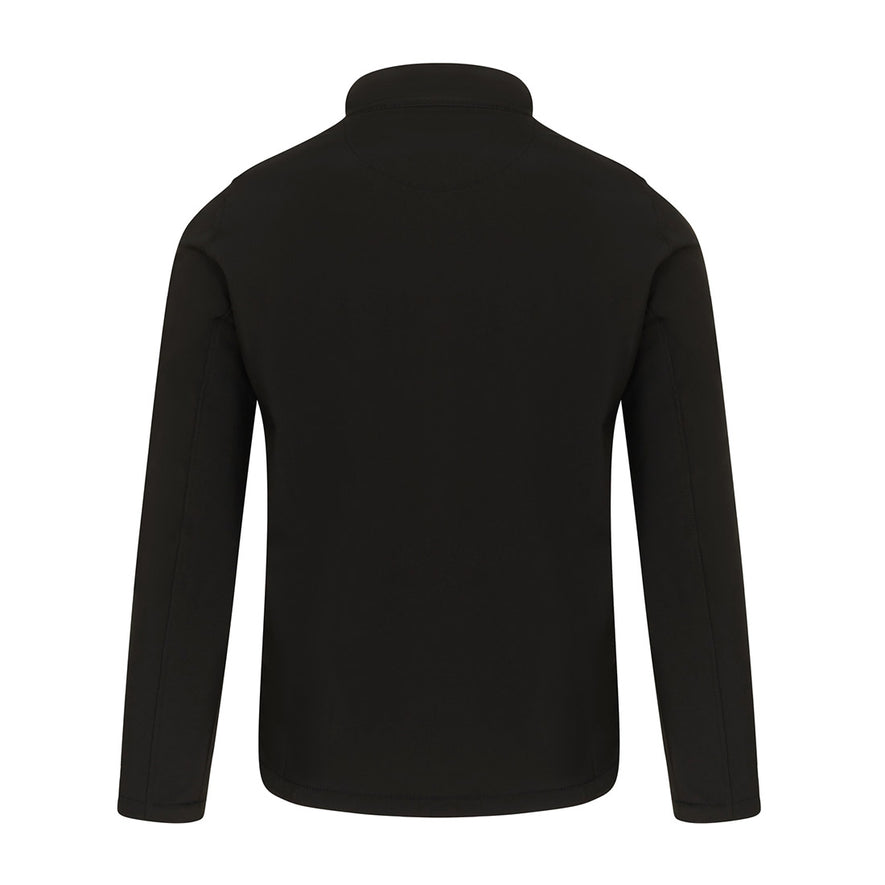 Back of Orn Workwear ORN Skimmer Softshell in black.