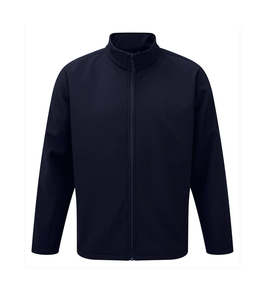 Orn Workwear ORN Skimmer Softshell in navy with navy zip fastening.