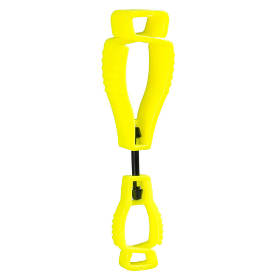 Yellow Portwest metal free glove clip. Glove clips come in packs of 40.