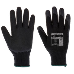 Black classic latex grip glove with black latex palm.