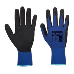 Pair of portwest Nero lite foam glove in blue and black. Glove has blue back and black foam coated front. Glove is perfect for general handling .