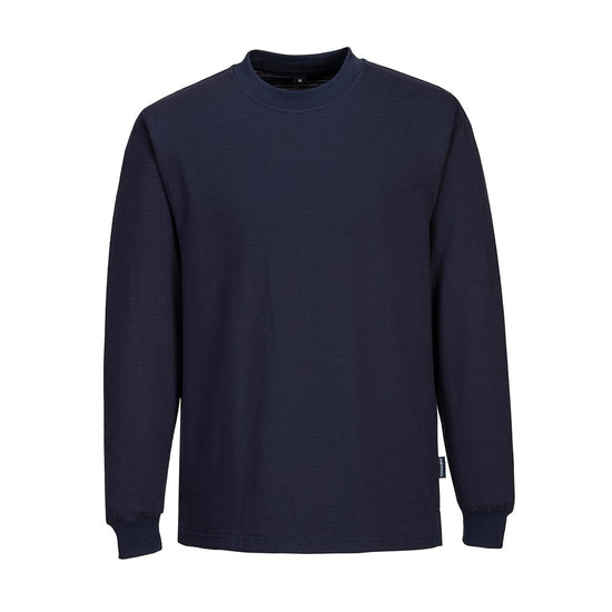 Navy Anti-Static ESD long sleeve T-shirt