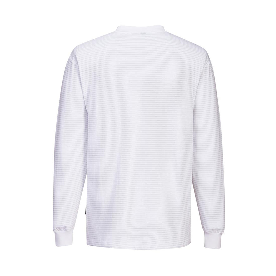 White Anti-Static ESD long sleeve T-shirt