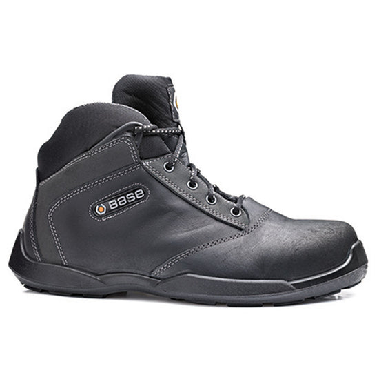 Black Base Hockey safety boot with a protective toe and black laces.