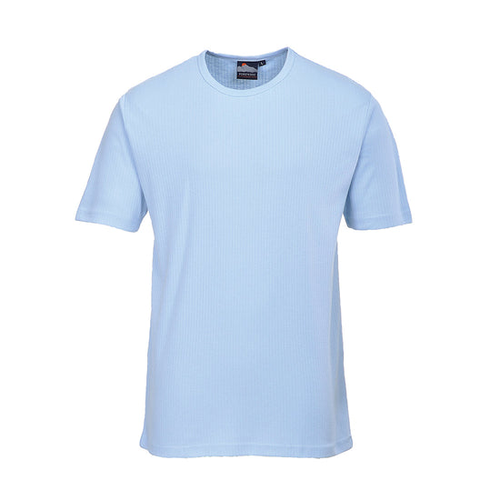 Sky Blue portwest thermal baselayer short sleeve t-shirt. 