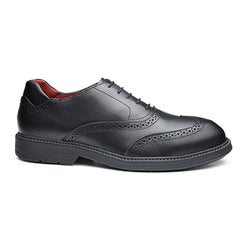 Black Rocket Safety Shoe With a protective toe, black lace fasten and sole From Base.