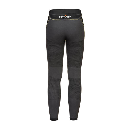 Charcoal Air Baselayer Legging with yellow trim