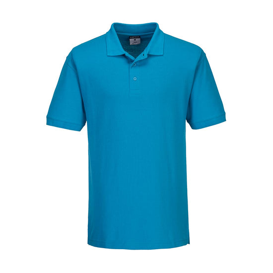 Aqua Blue Portwest Naples Polo shirt. 