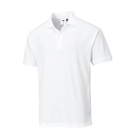 White Portwest Naples Polo shirt. 