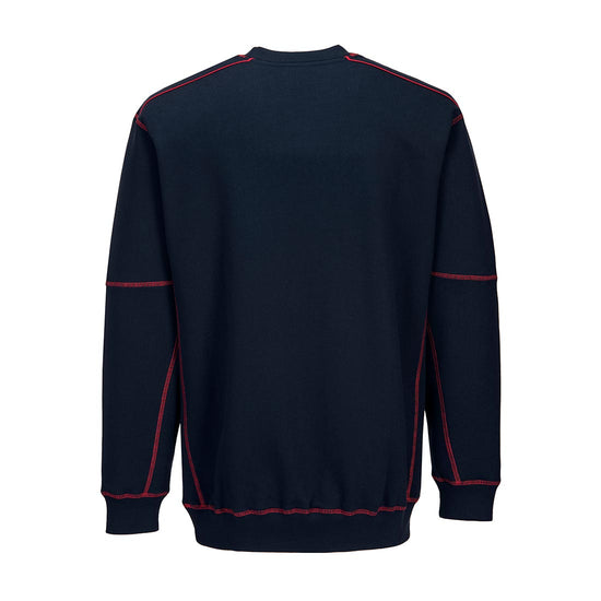 Navy Essential Two Tone Sweatshirt with red trim