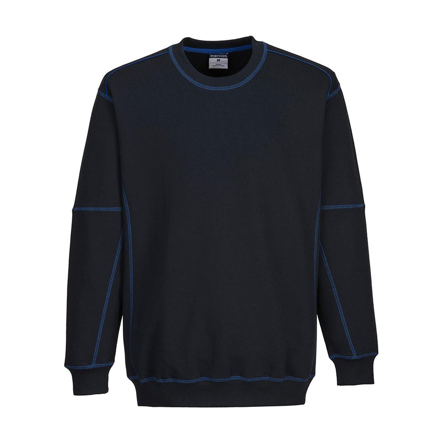 Navy Essential Two Tone Sweatshirt with royal blue trim