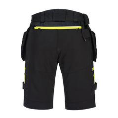 Black DX4 Service shorts with zip pockets on each thigh