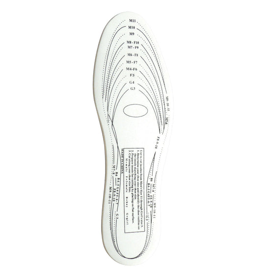 White portwest memory foam insole. Insole has sizing in black so it can be cut down to size.