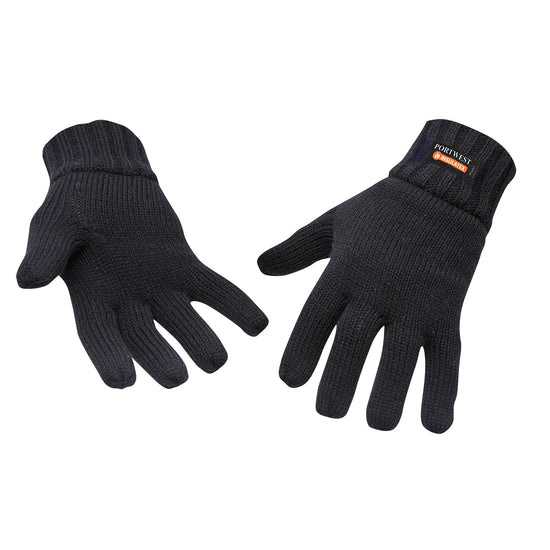Black Knit glove. Glove is insulatex lined