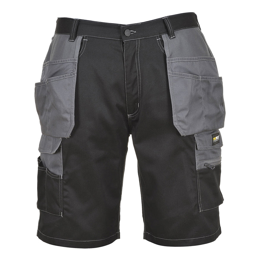 Black granite holster shorts with grey holster pockets and belt loops.