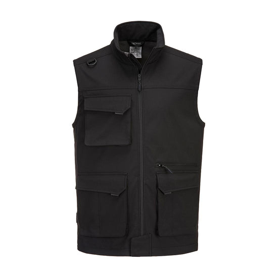 KX3 Softshell gilet with zip and three large pockets and zip pocket