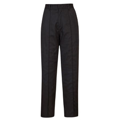 Black Ladies elasticated chefs trouser. With elasticated waist.