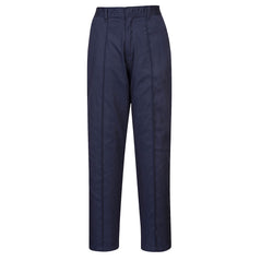 Navy Ladies elasticated chefs trouser. With elasticated waist.