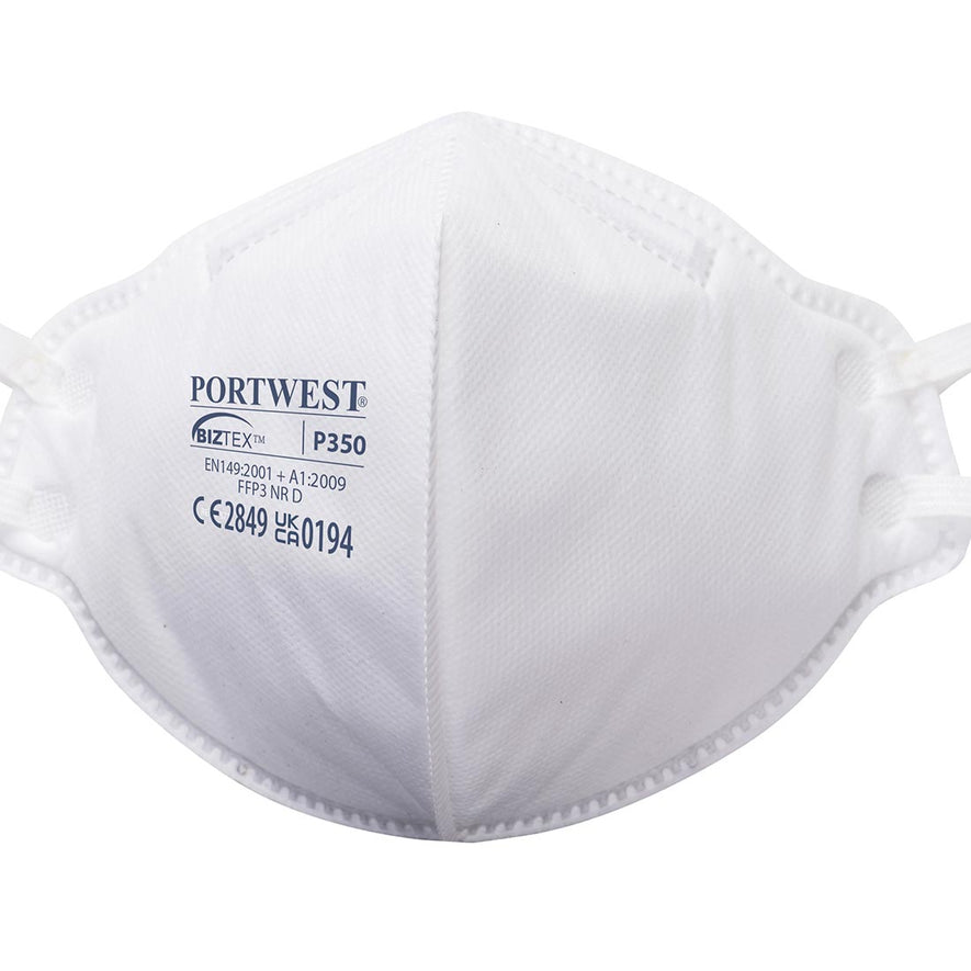 FFP3 Dolomite Fold Flat Respirator in White 