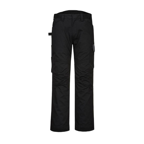 Black PW2 service trouser with cargo pocket in grey. trousers have a hammer loop.