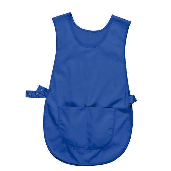 Royal Blue Portwest Tabard. Tabard has waist fasten and large waist pocket.