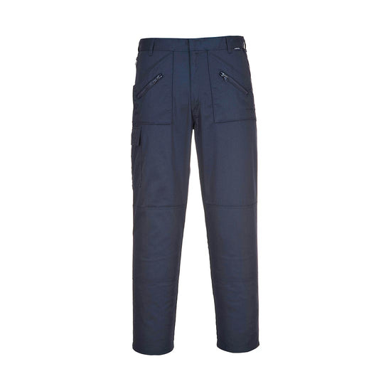 Navy Stretch Action Trouser with zip pockets and knee pad pockets