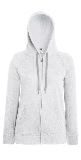 Women's lightweight hooded sweatshirt jacket