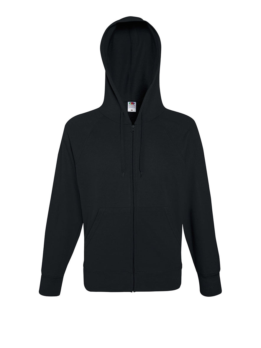 Lightweight hooded sweatshirt jacket