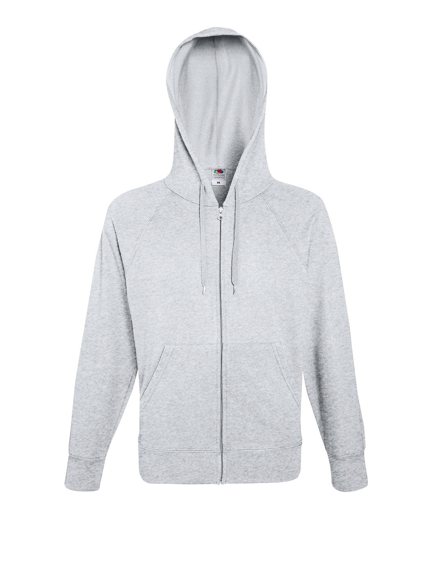 Lightweight hooded sweatshirt jacket