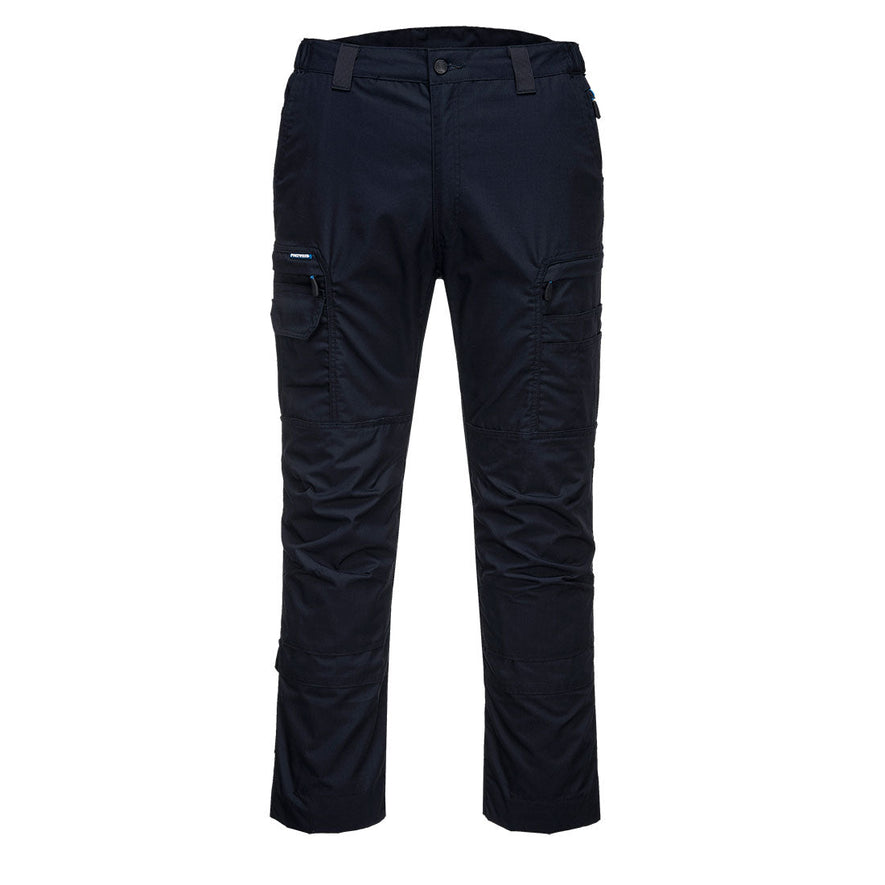 Navy KX3 Ripstop Trousers. Trousers have cargo style pockets and belt loops.