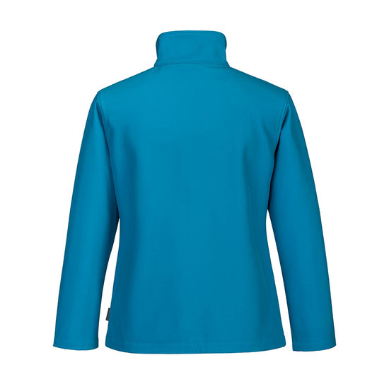 Aqua blue Women's Print & Promo Softshell 2L with zip up