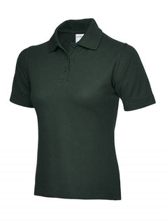 Uneek Clothing UC116 180GSM Children's Polo Shirt with short sleeves, collar and three button plackett in bottle green.