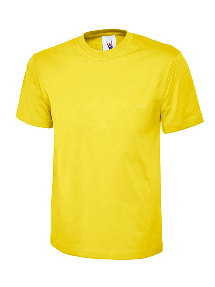 Uneek Clothing UC306 - 180 GSM Childrens T-shirt with short sleeves and round neck in yellow.