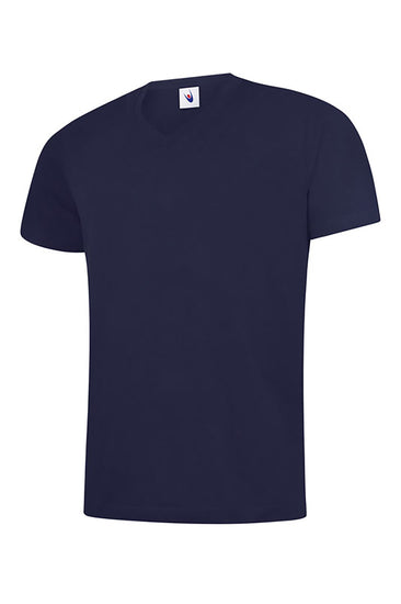 Uneek Clothing UC317 - 180 GSM Mens Classic V Neck T-shirt short sleeve in navy.