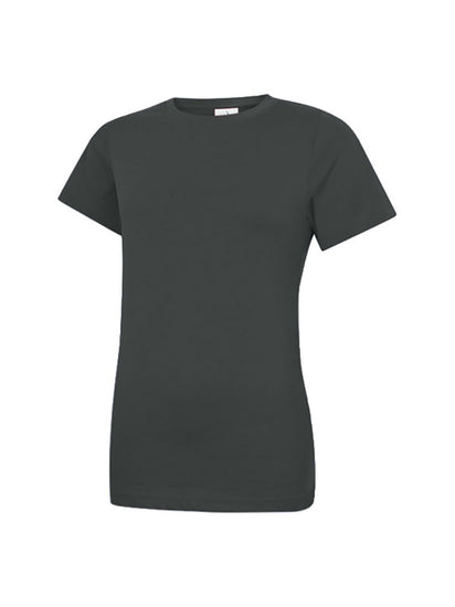 Uneek Clothing UC318 - Ladies Classic Crew Neck T-Shirt short sleeve in charcoal.