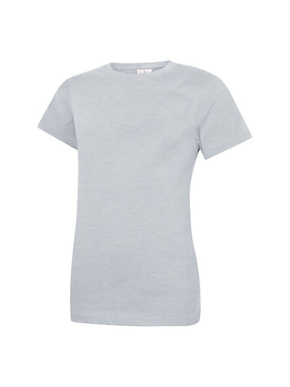 Uneek Clothing UC318 - Ladies Classic Crew Neck T-Shirt short sleeve in heather grey.