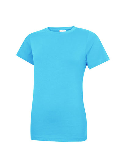 Uneek Clothing UC318 - Ladies Classic Crew Neck T-Shirt short sleeve in sky blue.